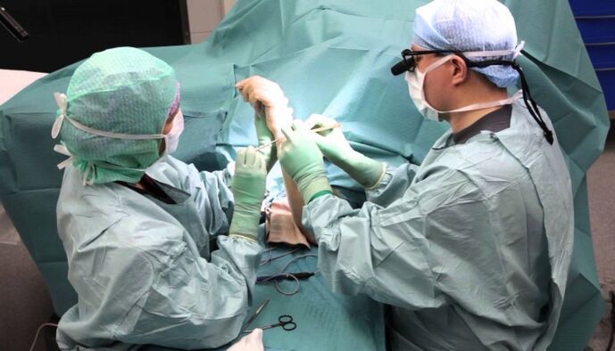 surgical treatment of pain in the joints of the fingers