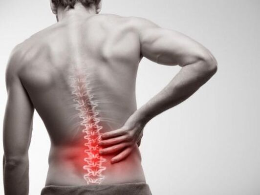 back pain in the lumbar region